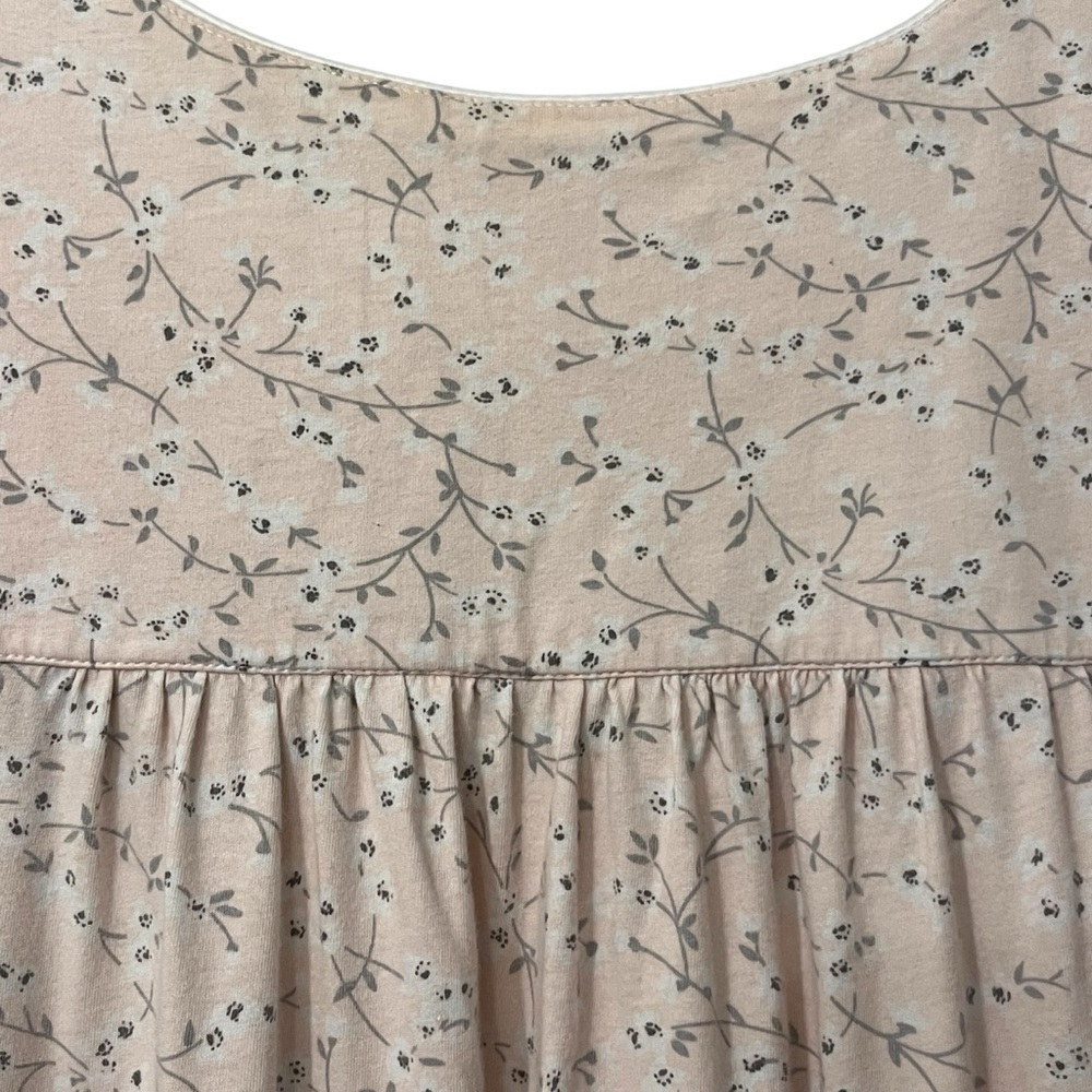 Eileen West Pink Floral Lace Trim Nightgown Size S - Picture 5 of 6